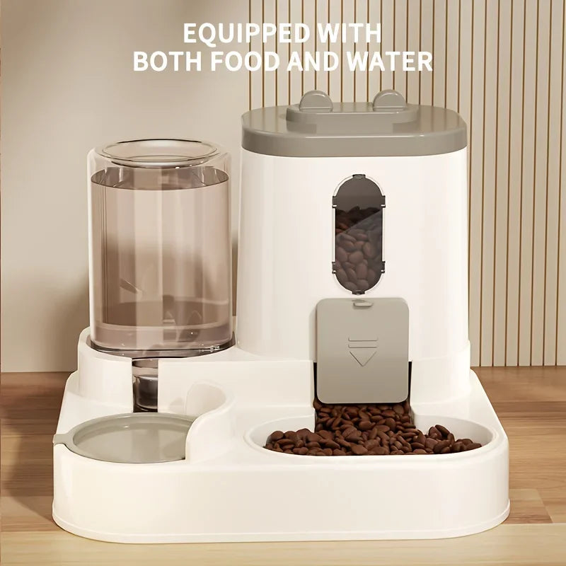 2In 1 Cat Food Dispenser Water and Food Integrated Fully Automatic Cat Food Feeding and Water Dispenser Cute Water Dispenser