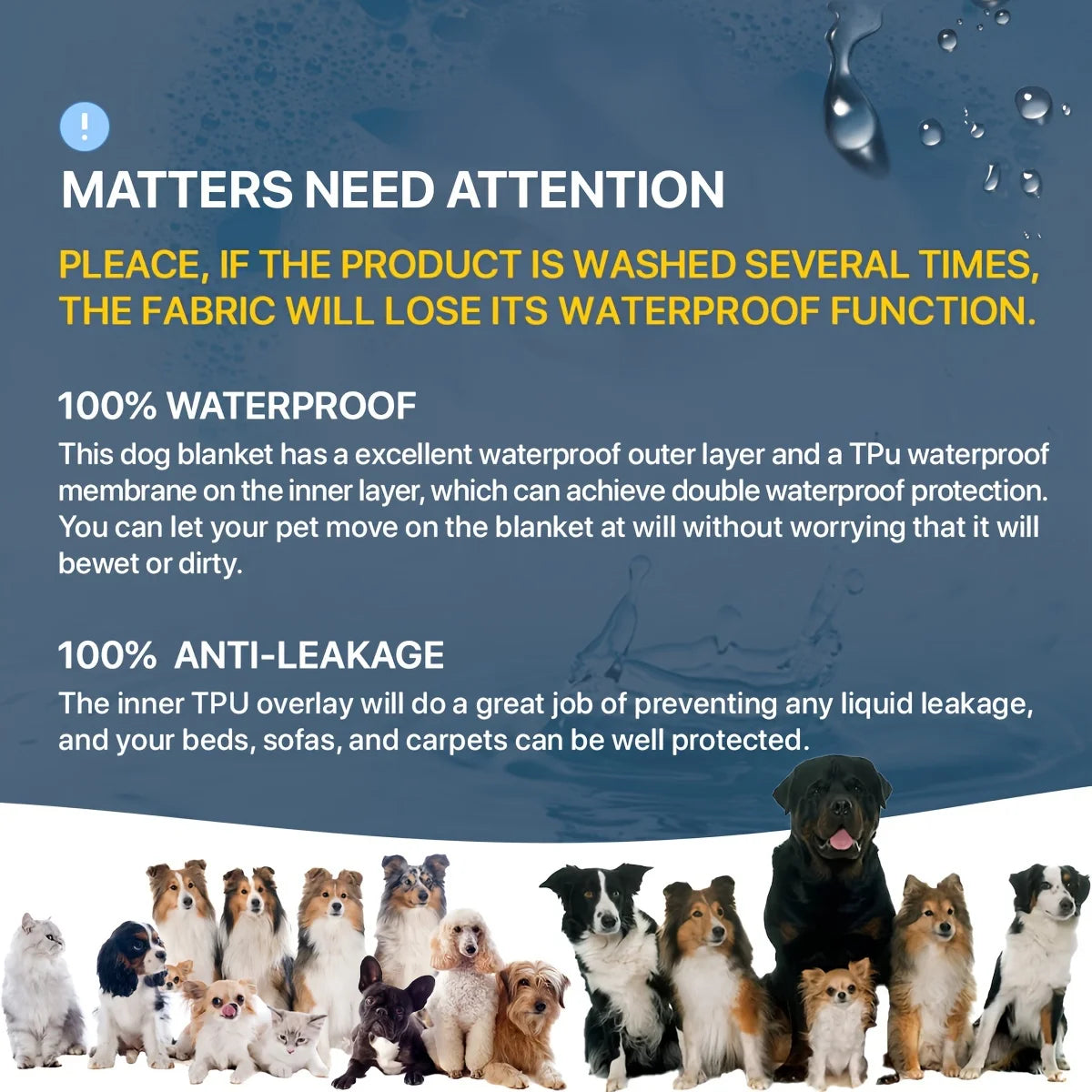 Double-Sided Waterproof Dog Bed Cover Pet Blanket Sofa Couch Furniture Protector for Dogs