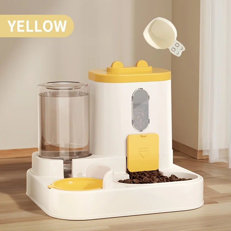 2In 1 Cat Food Dispenser Water and Food Integrated Fully Automatic Cat Food Feeding and Water Dispenser Cute Water Dispenser