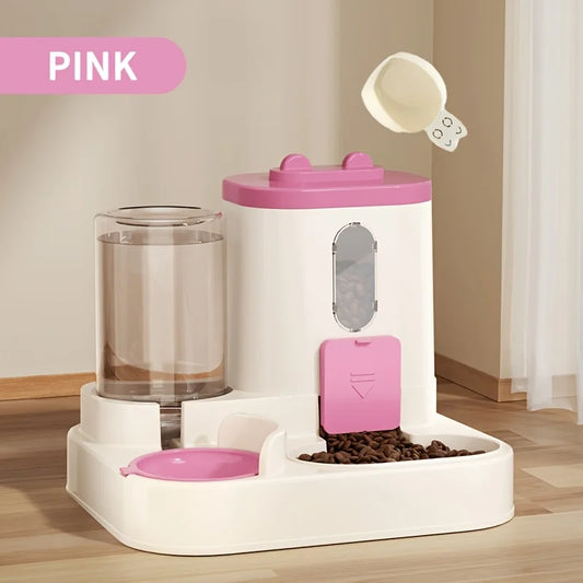 2In 1 Cat Food Dispenser Water and Food Integrated Fully Automatic Cat Food Feeding and Water Dispenser Cute Water Dispenser